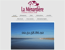 Tablet Screenshot of camping-la-menardiere.fr